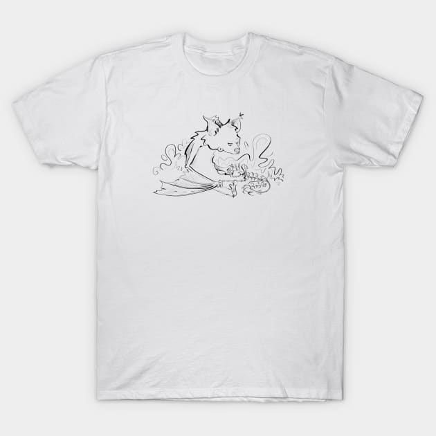 Bat and Centipede T-Shirt by Jason's Doodles